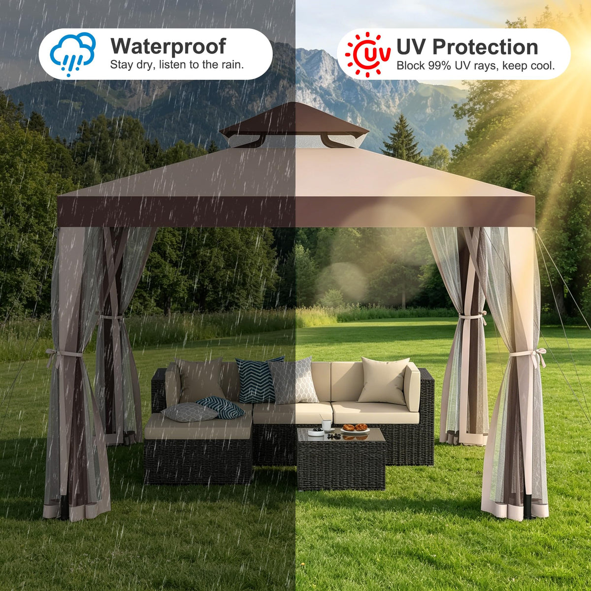 10×10 Outdoor Gazebo Canopy Tent I523830