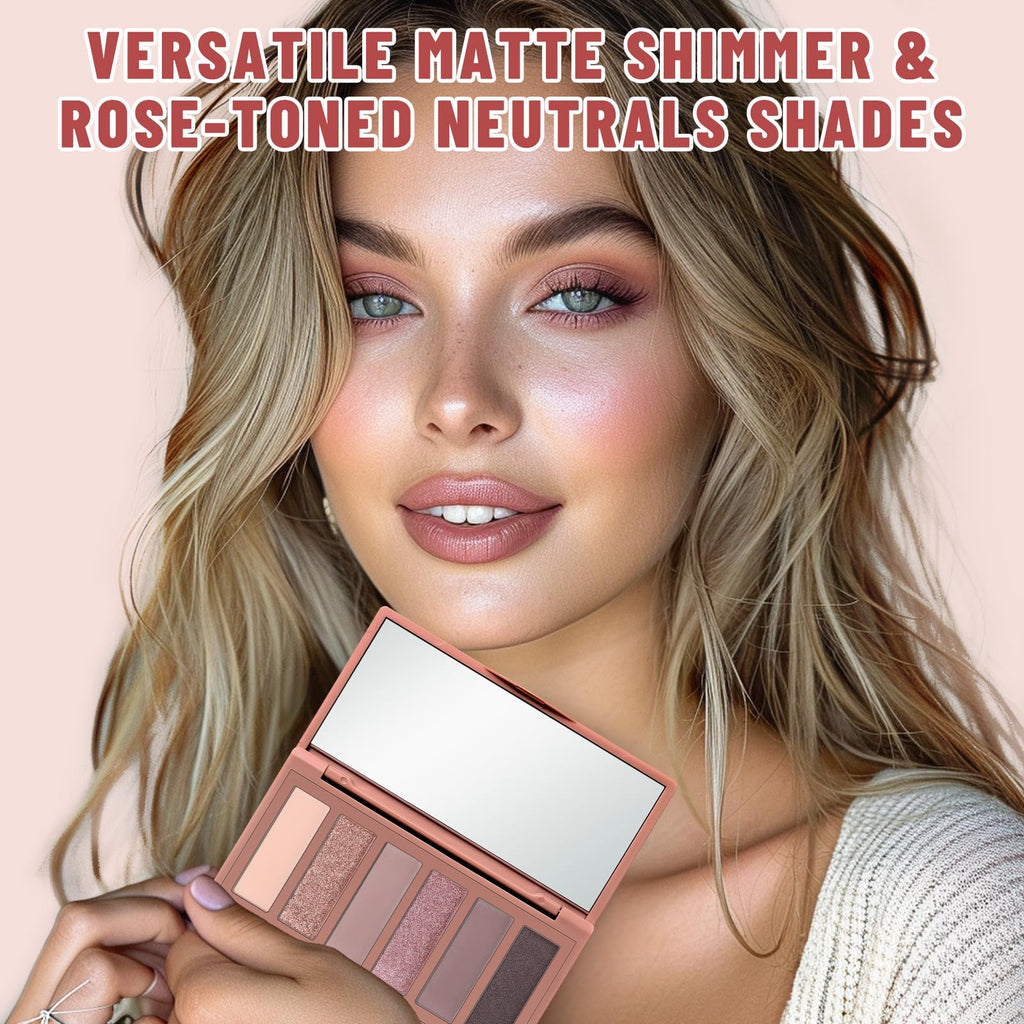 Neutral Nude Matte & Shimmer 6 Colors Mini Eyeshadow Palette W682