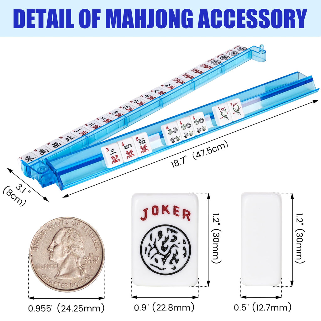 Mahjong Game Set with Racks, 166 Tiles & Bag H9861