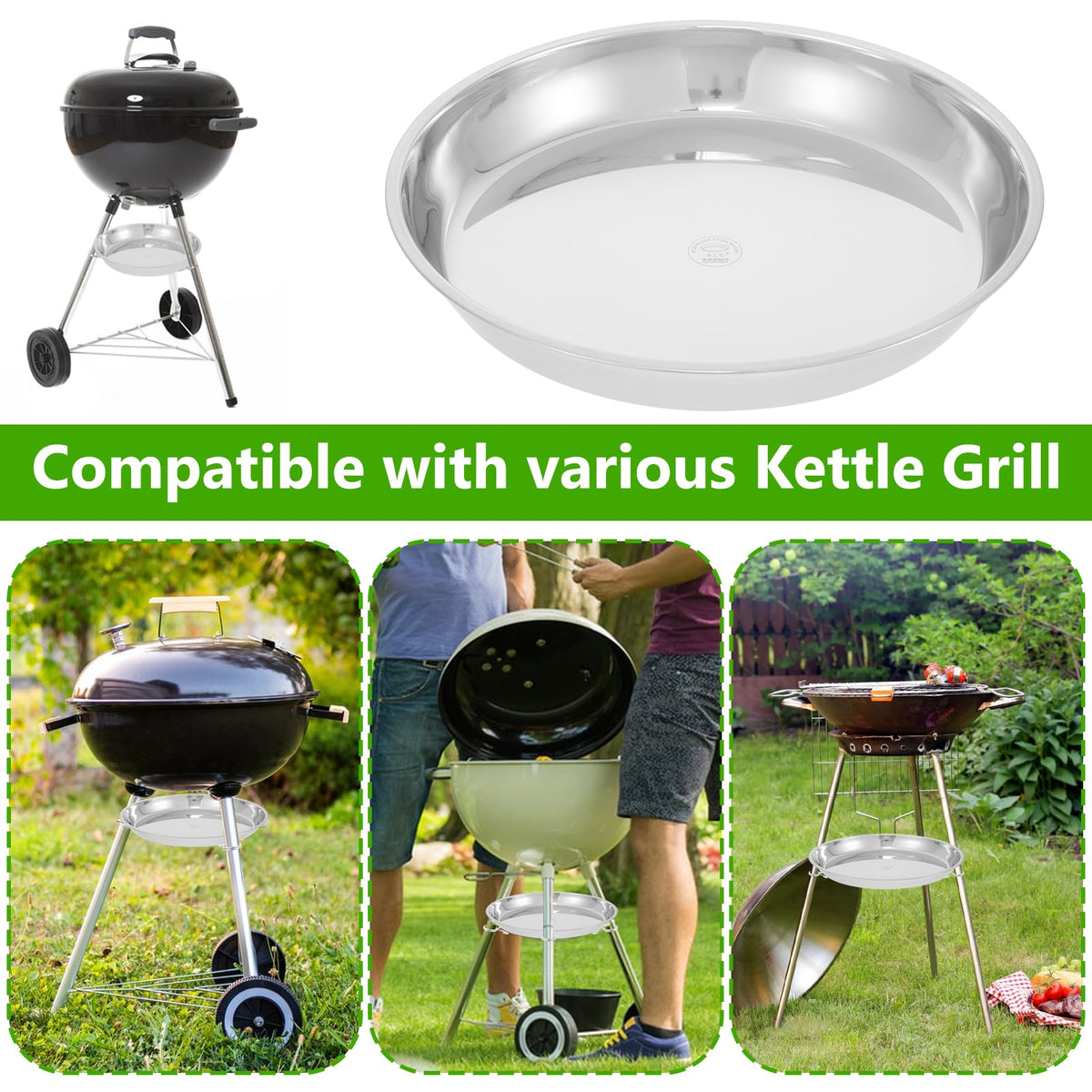 13.4" Diameter Ash Catcher Pan for Charcoal Grill K867987
