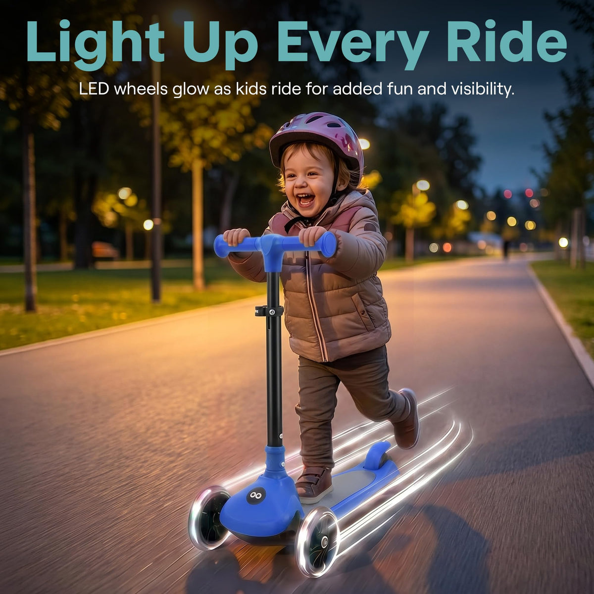 3-Wheel Toddler Scooter with LED Wheels Q1848