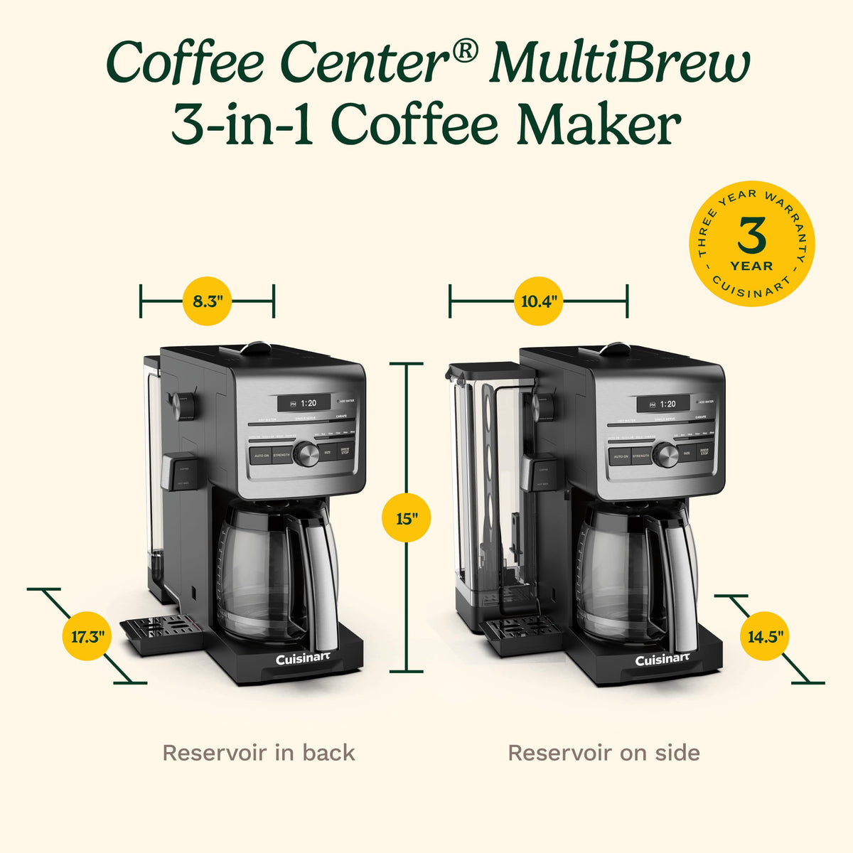 3-in-1 12 Cup Programmable Coffee Maker D72240