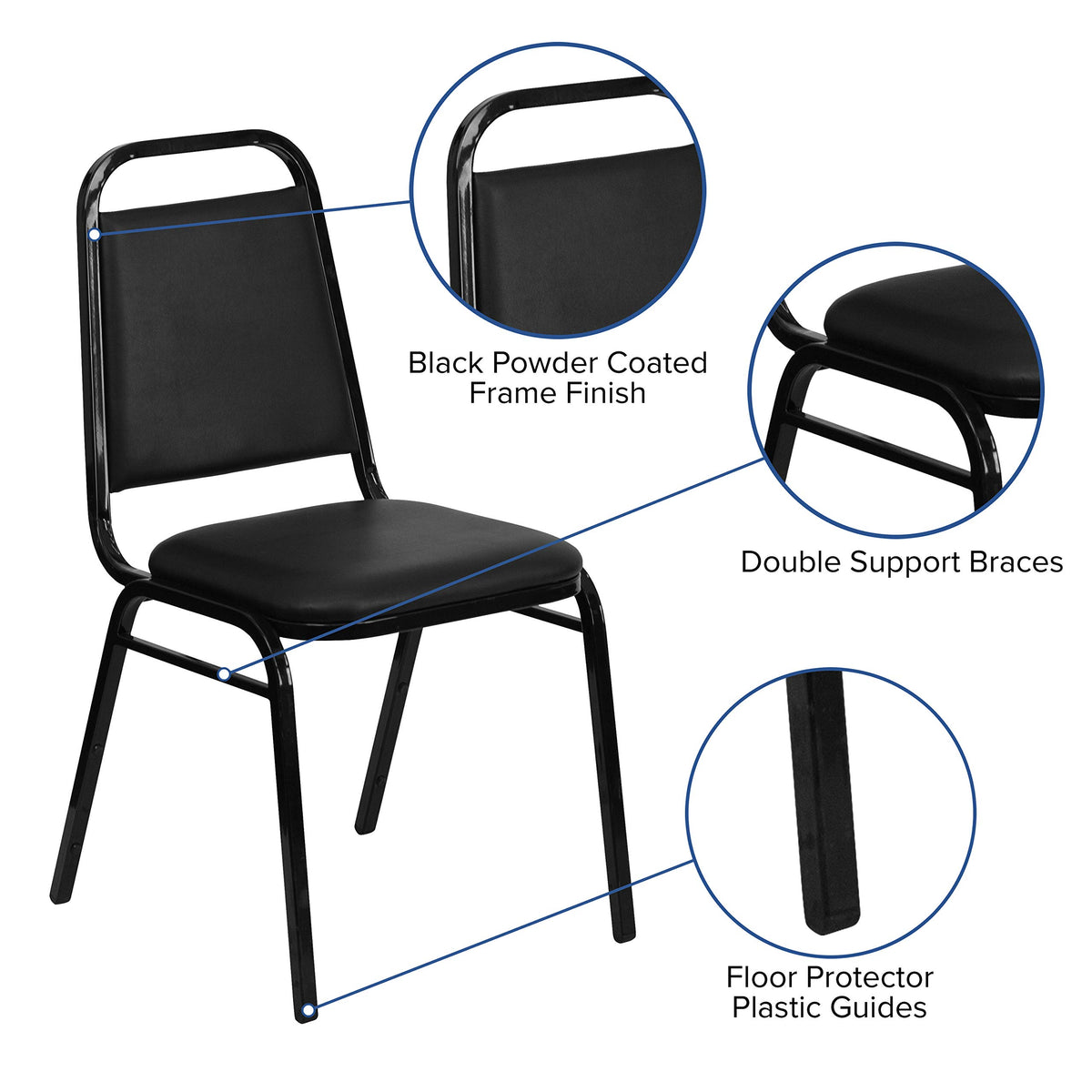 Black Stackable Banquet Chair K477057