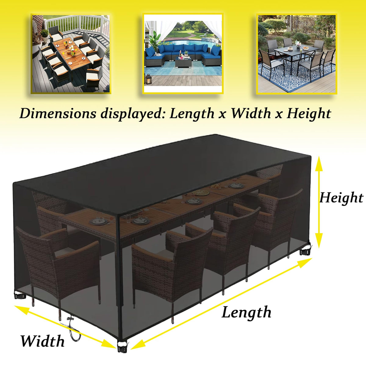 Waterproof 420D Oxford Patio Furniture Cover R4735