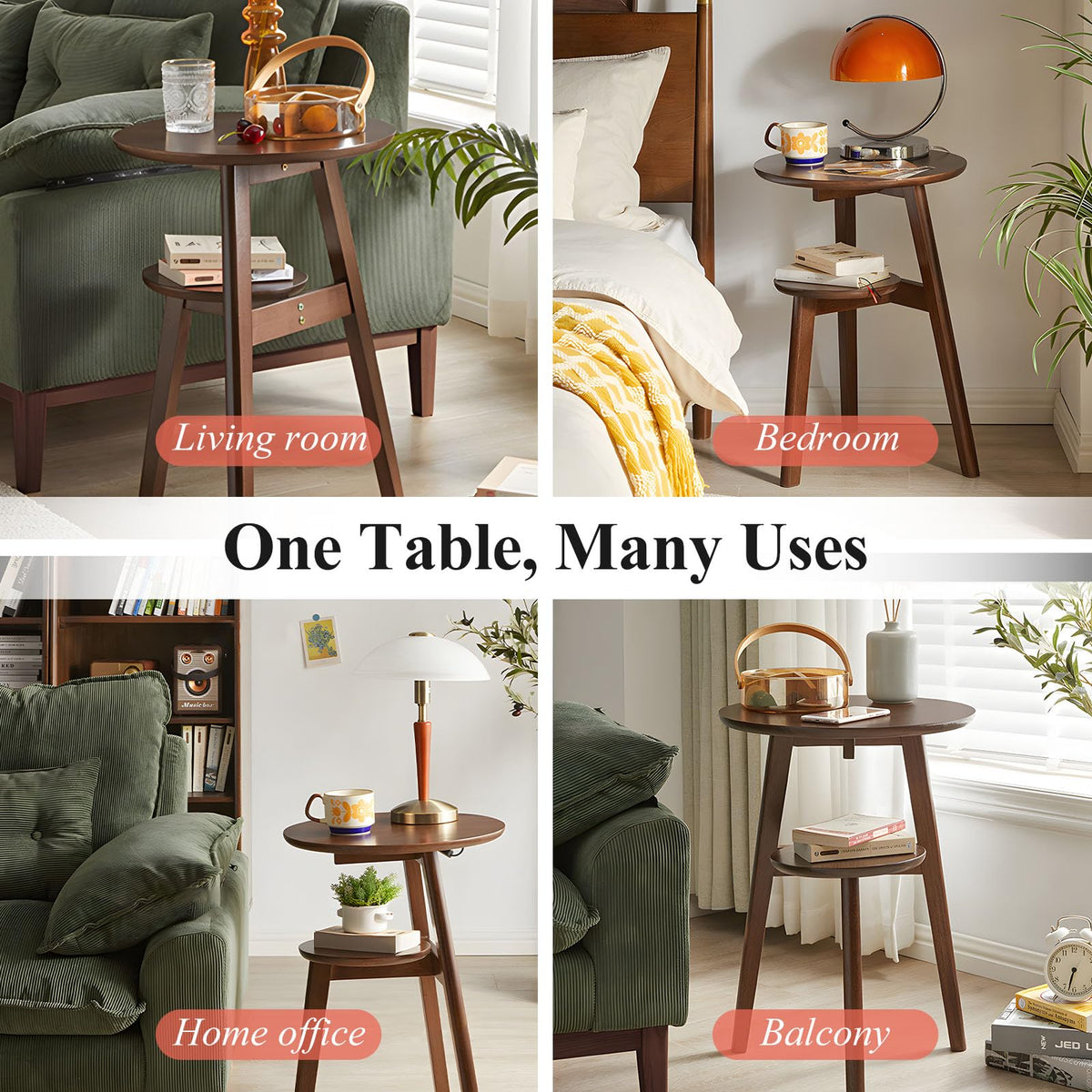 2-Tier Round Side Table J70322
