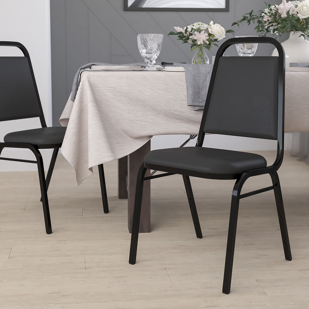 Black Stackable Banquet Chair K477057