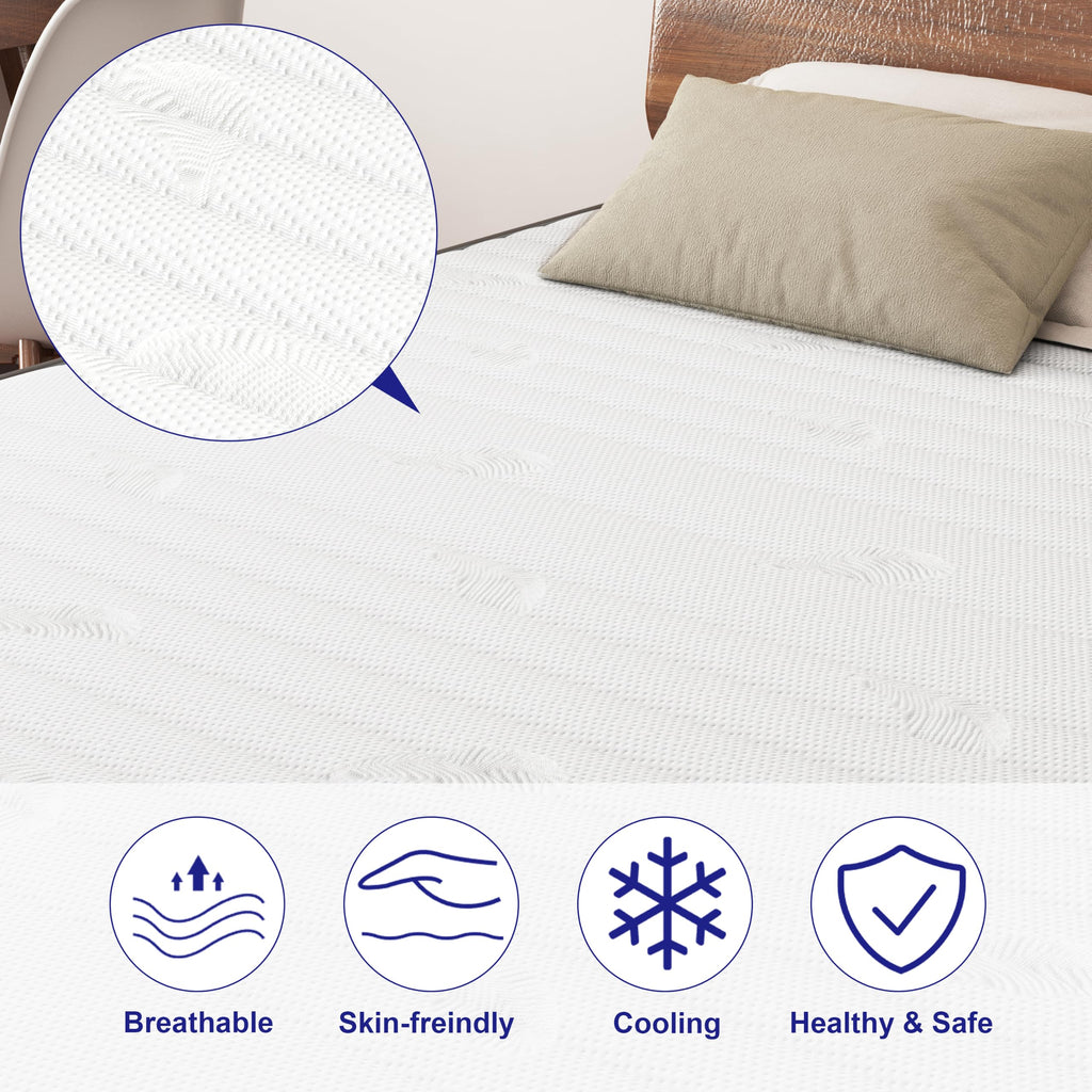 10 Inch Full Size Medium Firm Hybrid Mattress H293385