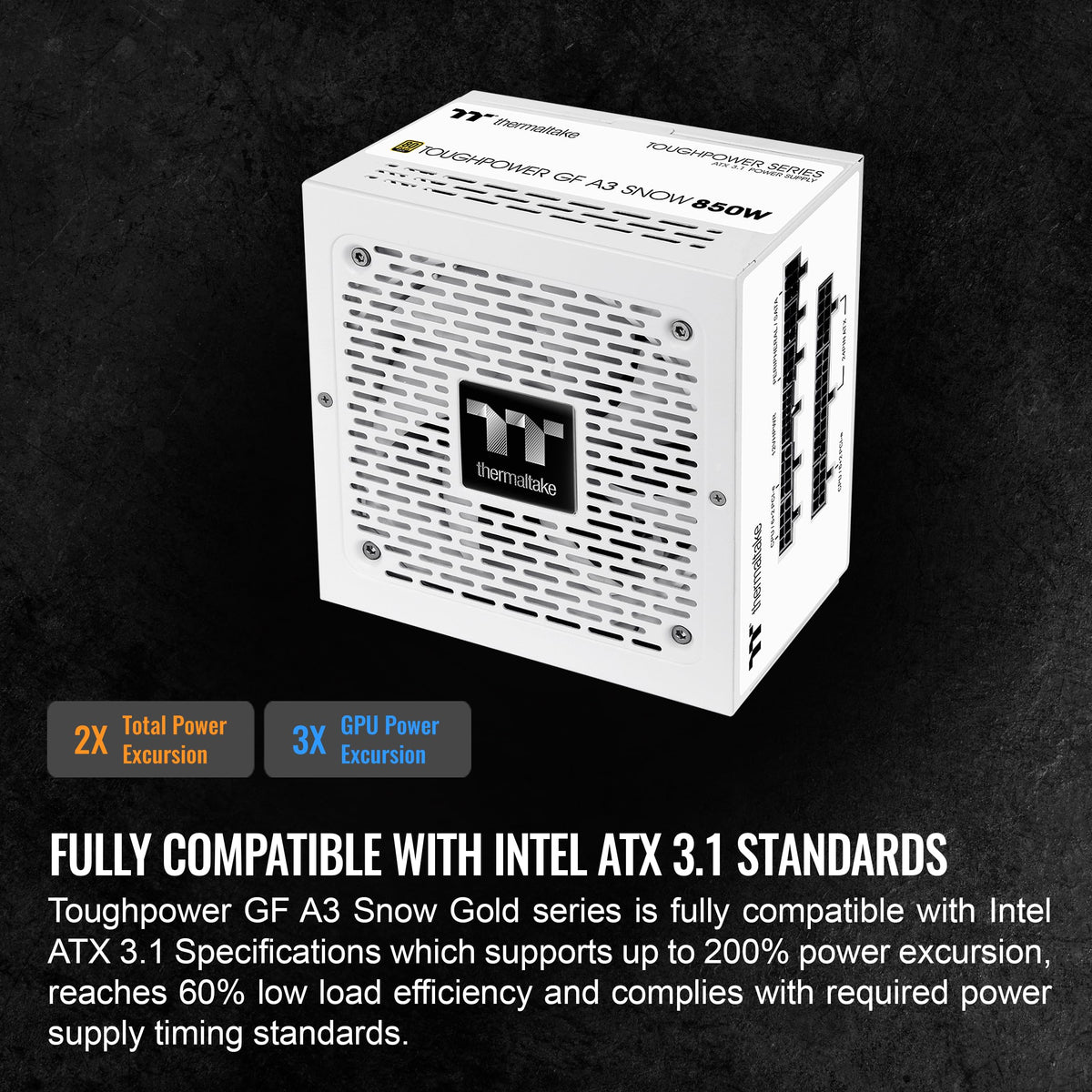 850W 80+ Gold Full Modular ATX 3.1 Power Supply F6514