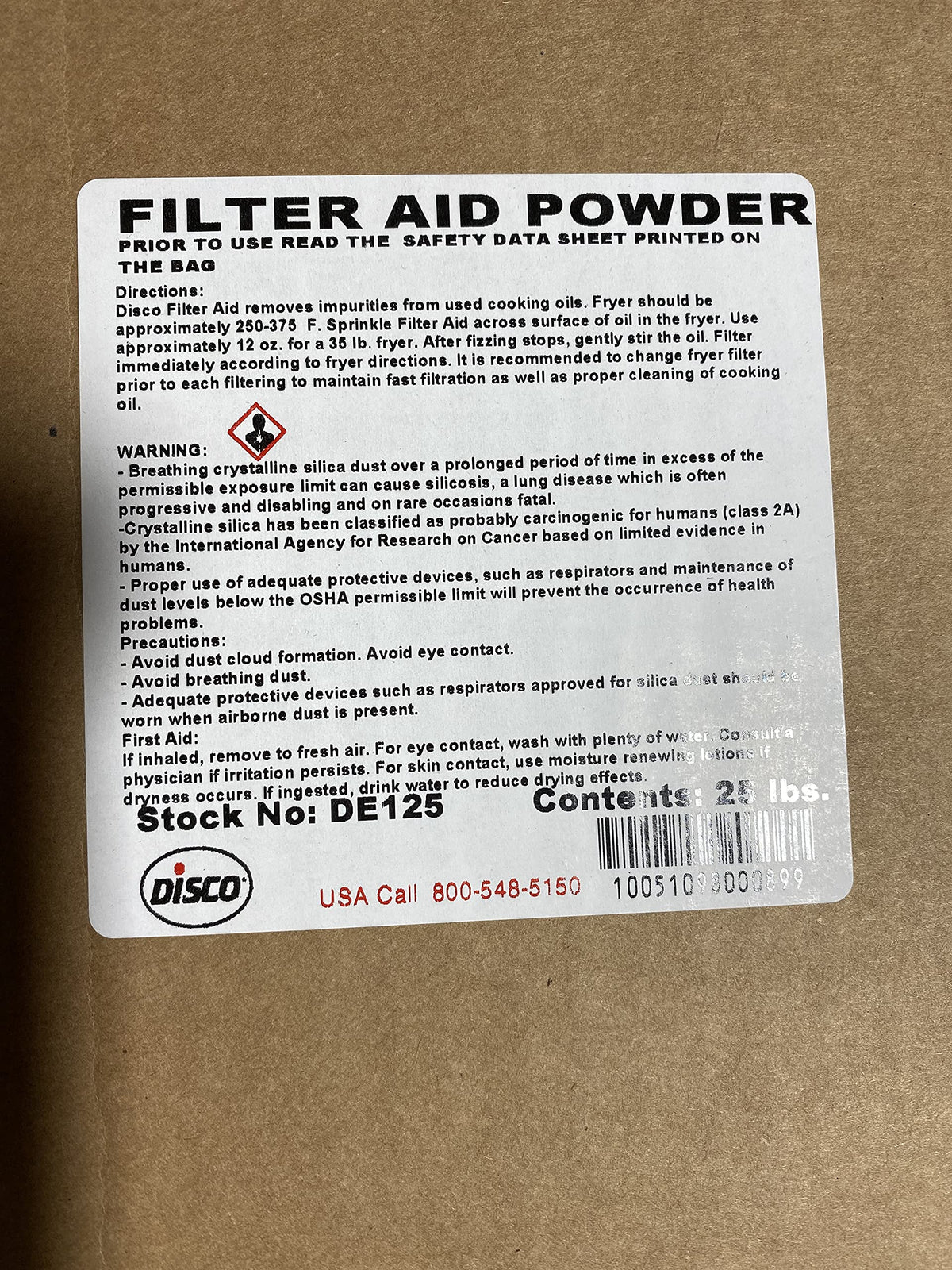Diatomaceous Earth 25 Pound S23046
