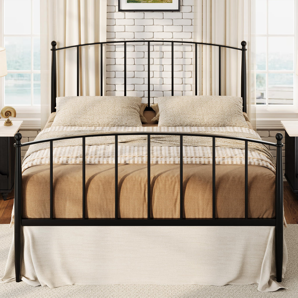 Full Size Black Metal Platform Bed Frame Q842